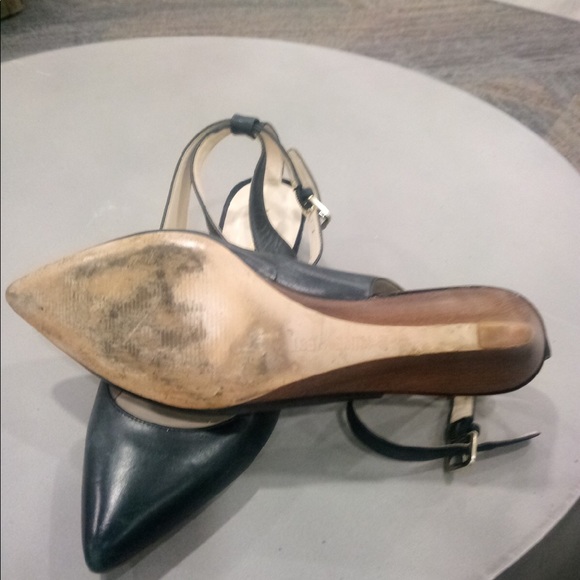 NINE WEST BLACK WEDGE SANDAL - Picture 5 of 6